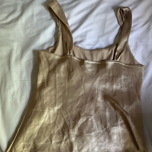 Gold Asymmetrical Ruffled Going Out Top - Picture 5 of 5